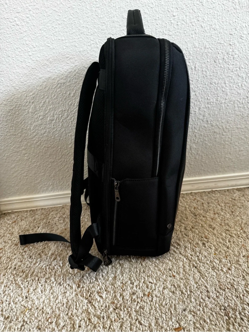 Robert Graham Thornton Mix Media Black Pebbled Leather Men's Backpack